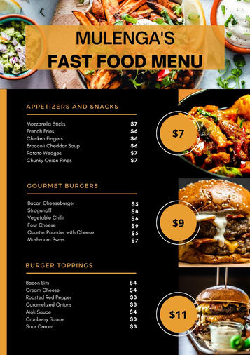 FOOD MENUS $4